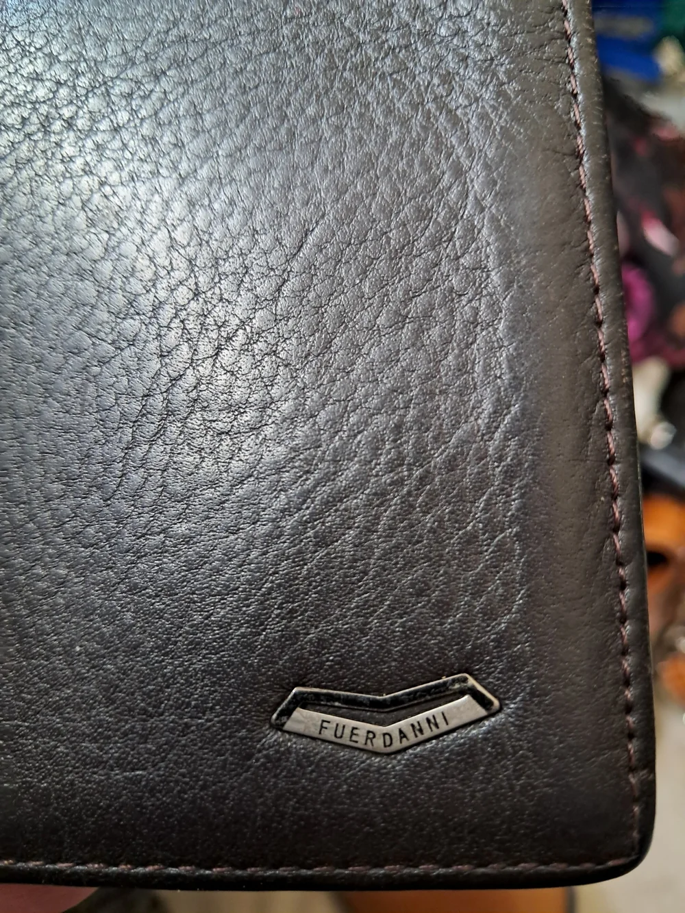 Black Leather Money Clip